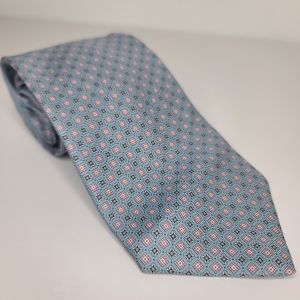 BLACK SMITH Blue/ Pink Silk Tie.